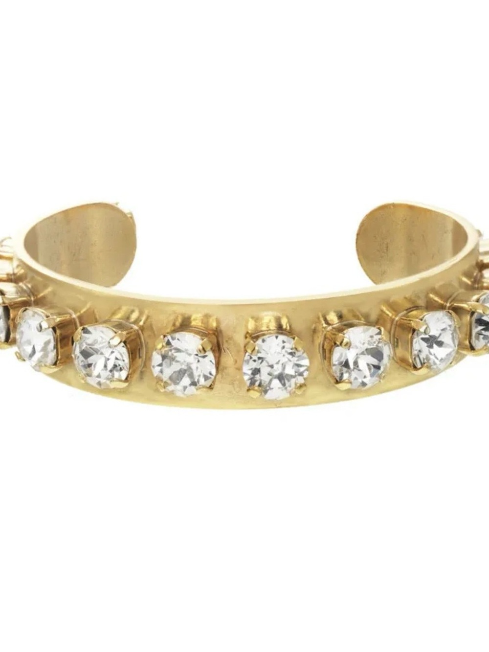 TOVA Nyon Cuff clear and Antique Gold Crystal Cuff Bracelet - Women's Jewelry